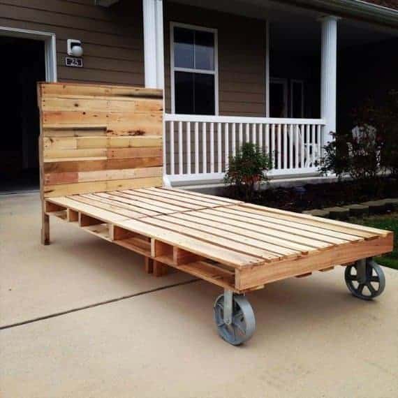 pallet-bed-with-headboard-and-cart-wheels