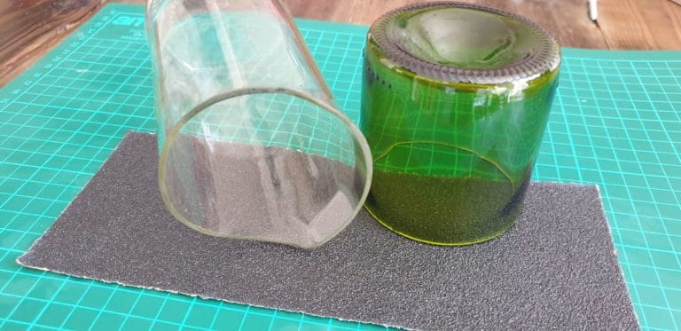 How To Polish Glass Edges- Super Quick Tutorial for Upcycling Glass Bottles